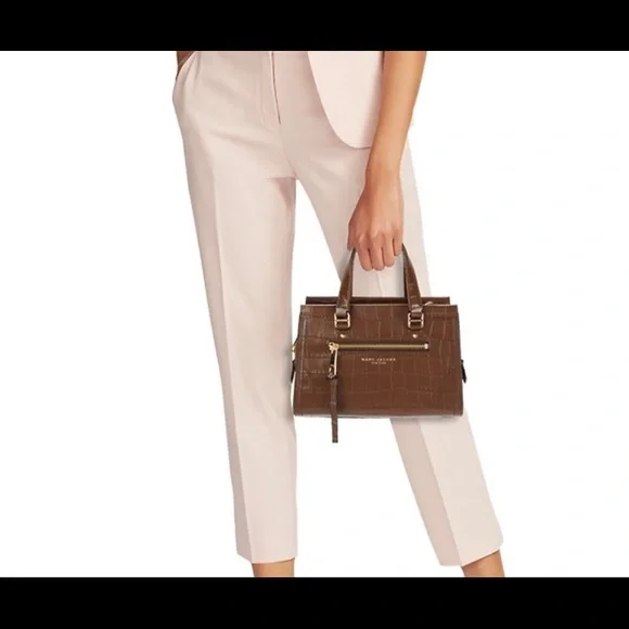 Marc Jacobs “Cruiser Croc Leather tote” in dark brown